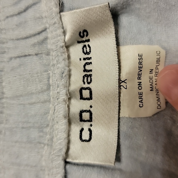 5/$10 C.D. Daniels size 2X light blue pants elastic waistband & front pockets - Picture 3 of 7